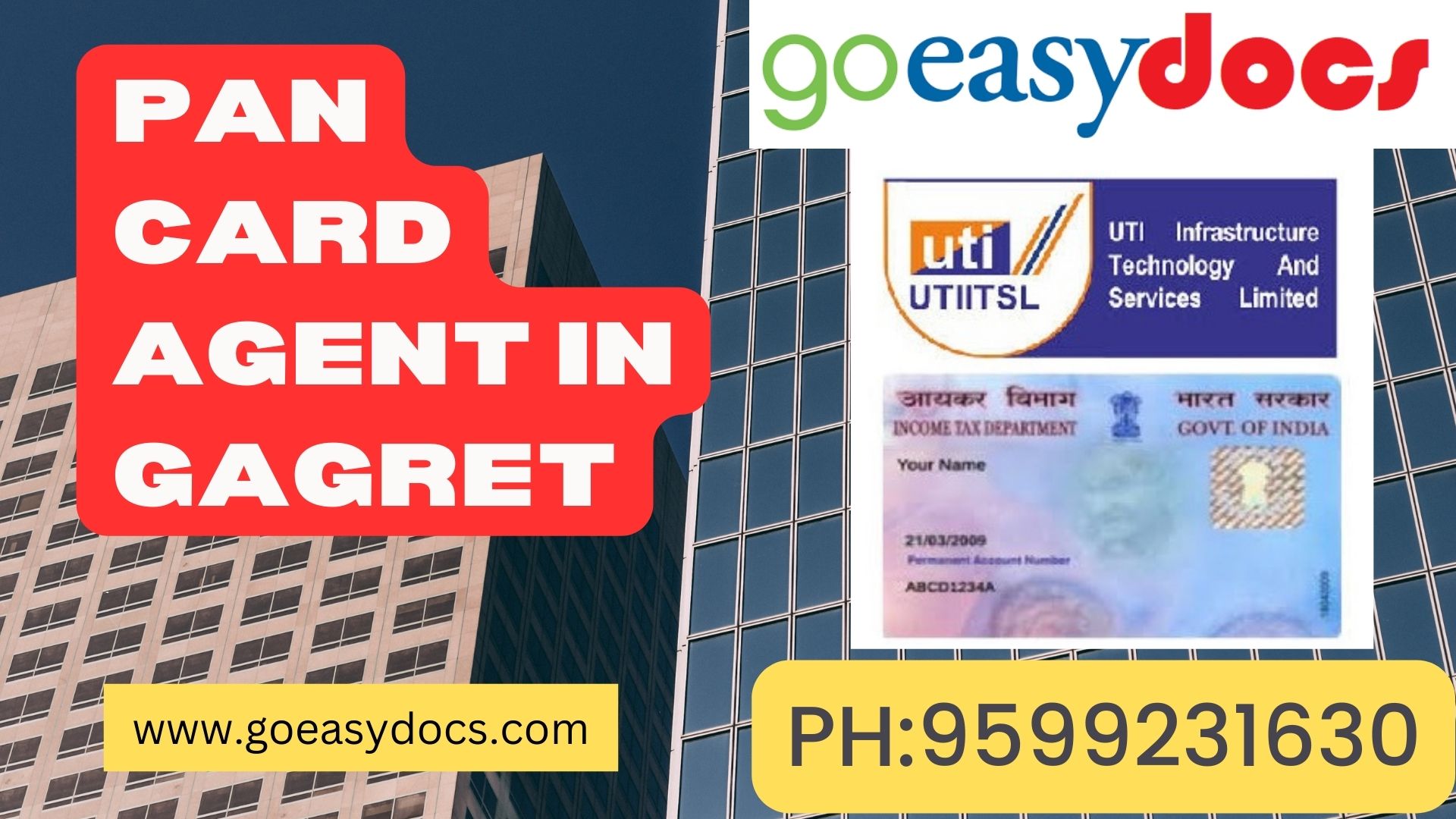 Pan Card Agent Consultant in Gagret 8851415812