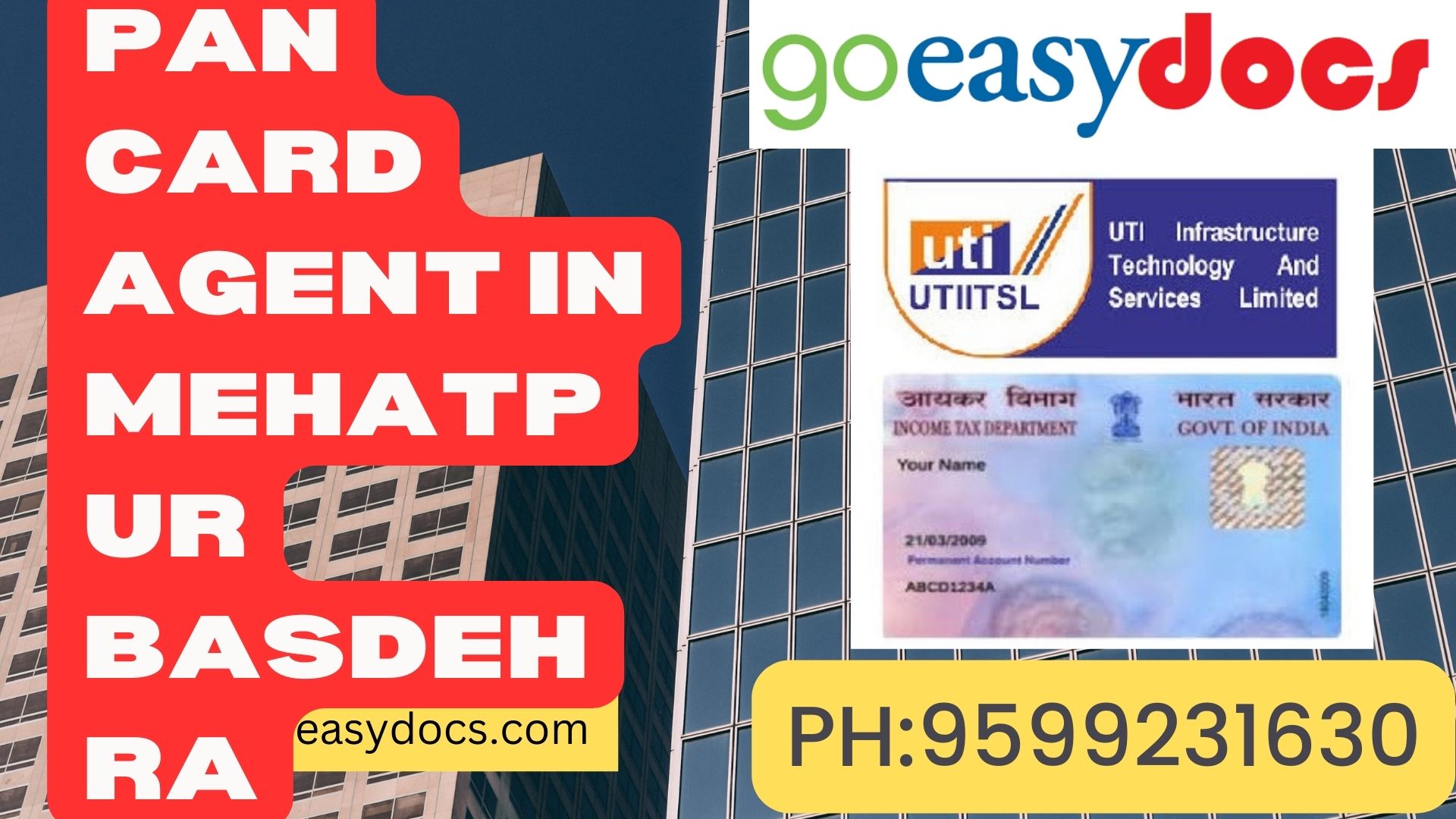 Pan Card Agent Consultant in Mehatpur Basdehra 8851415812