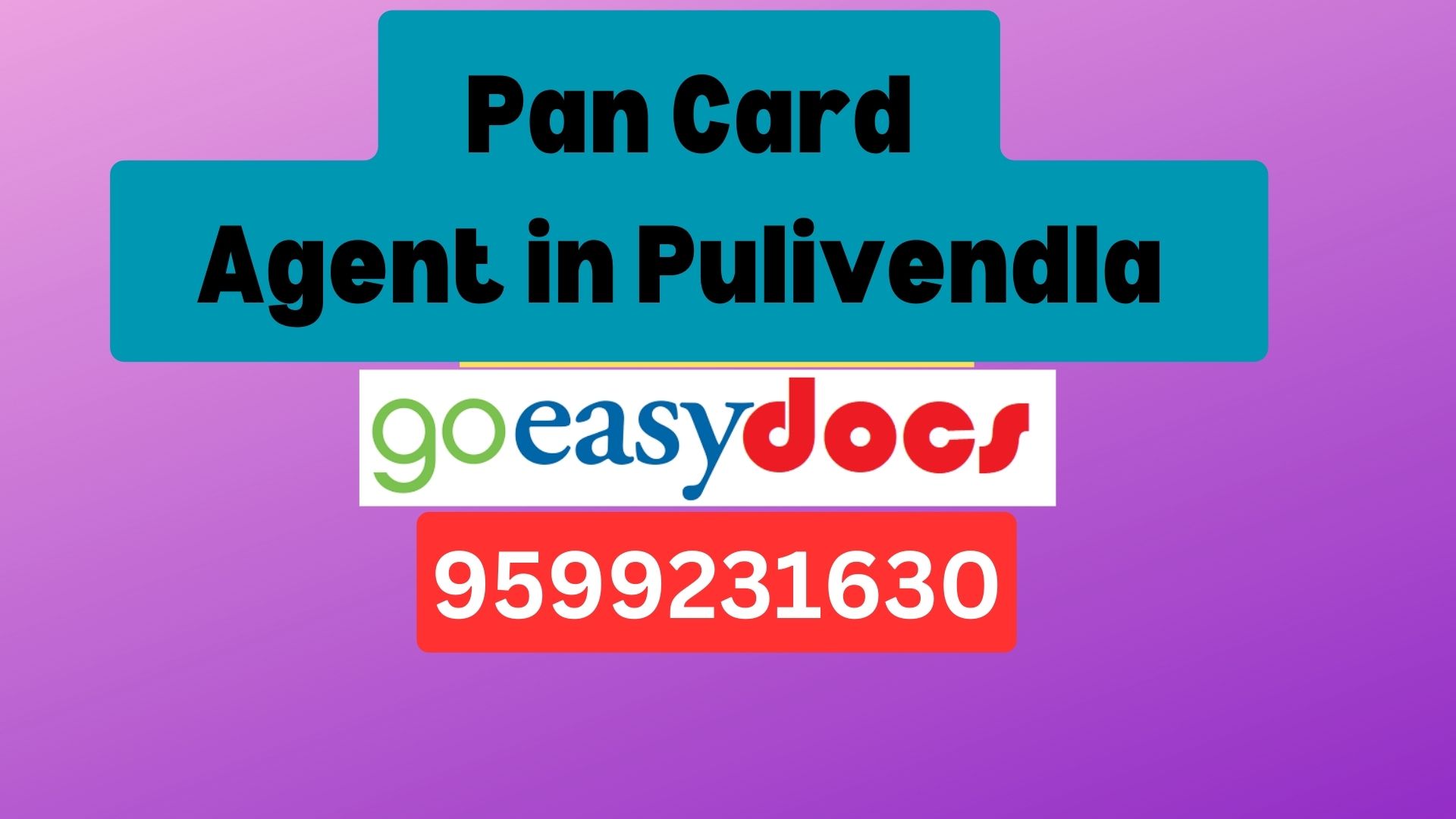 Pan Card Agent Consultant in Pulivendla   8851415812