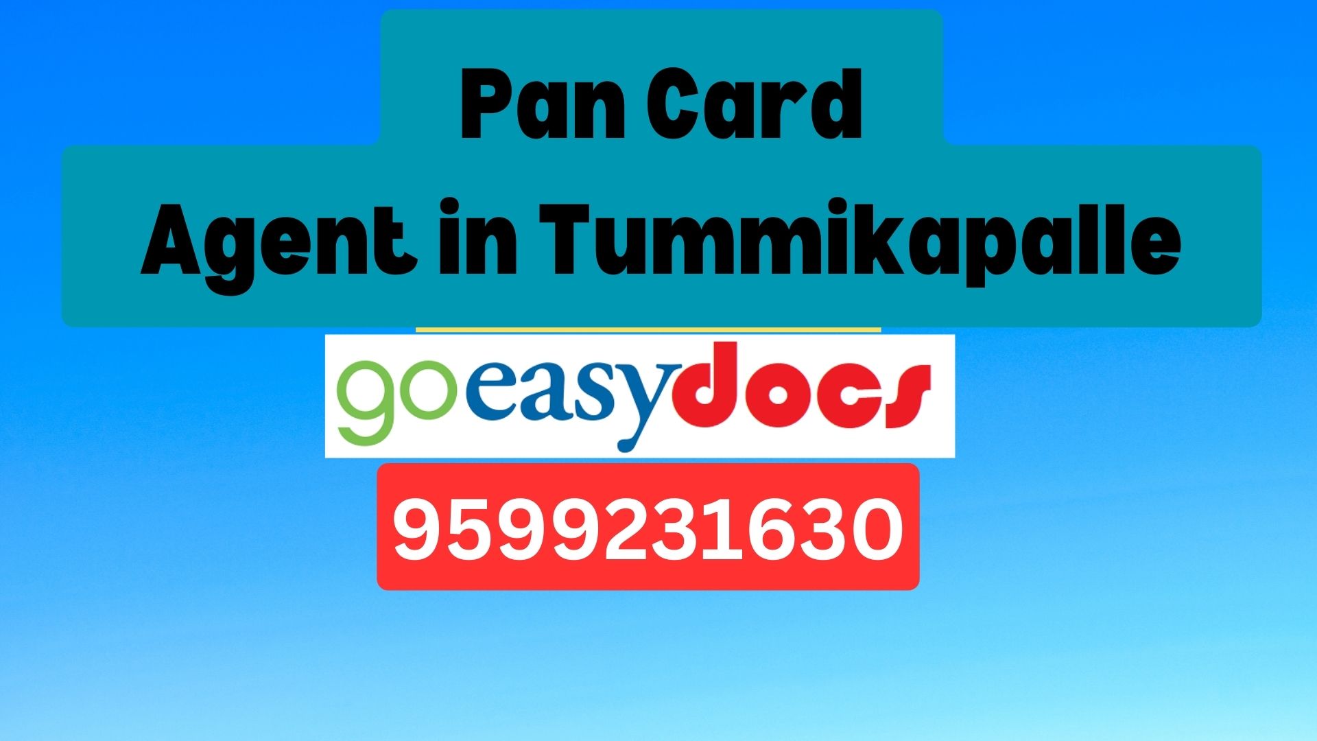 Pan Card Agent Consultant in Tummikapalle 8851415812