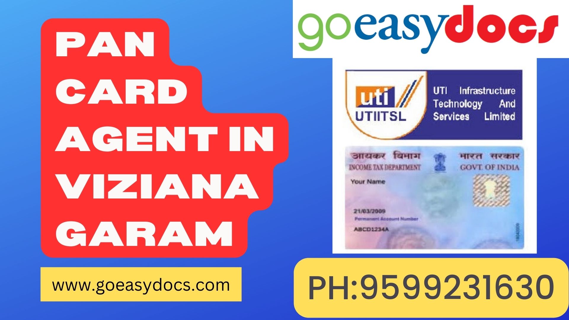 Pan Card Agent Consultant in Vizianagaram 8851415812