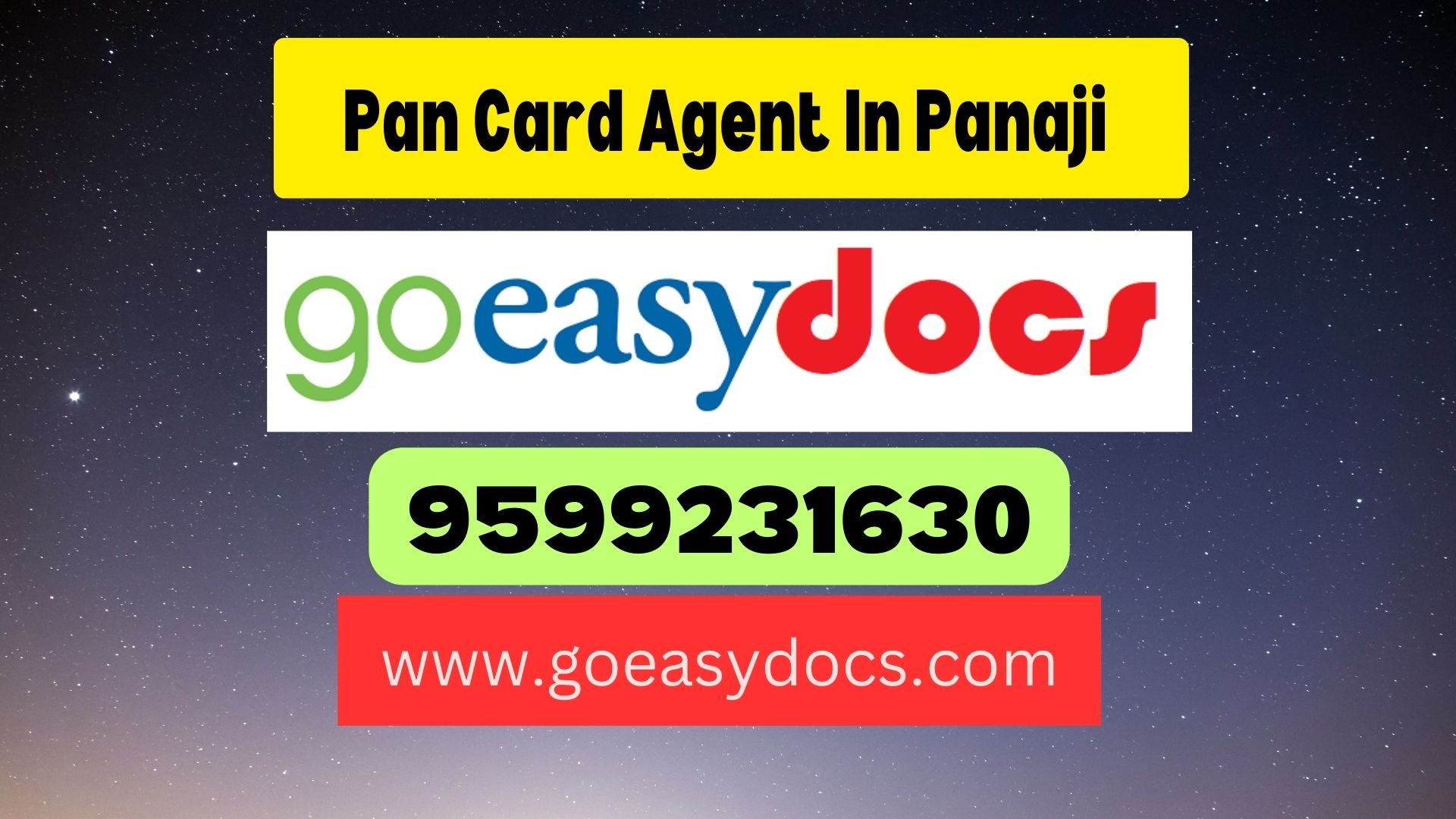 Pan Card Agent Consultant in Panaji  8851415812