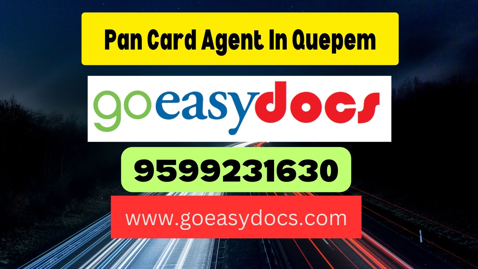 Pan Card Agent Consultant in Quepem 8851415812