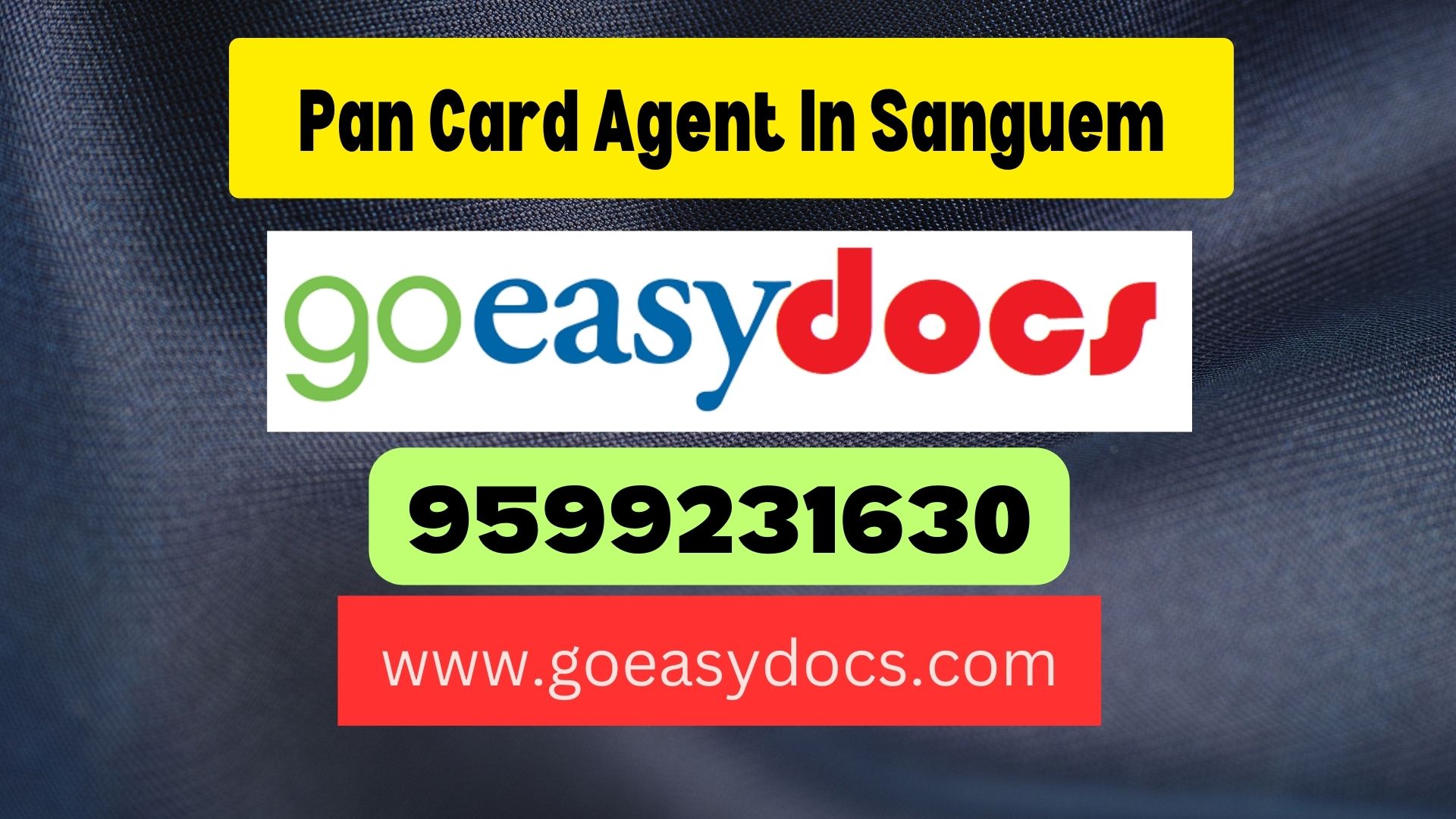 Pan Card Agent Consultant in Sanguem 8851415812