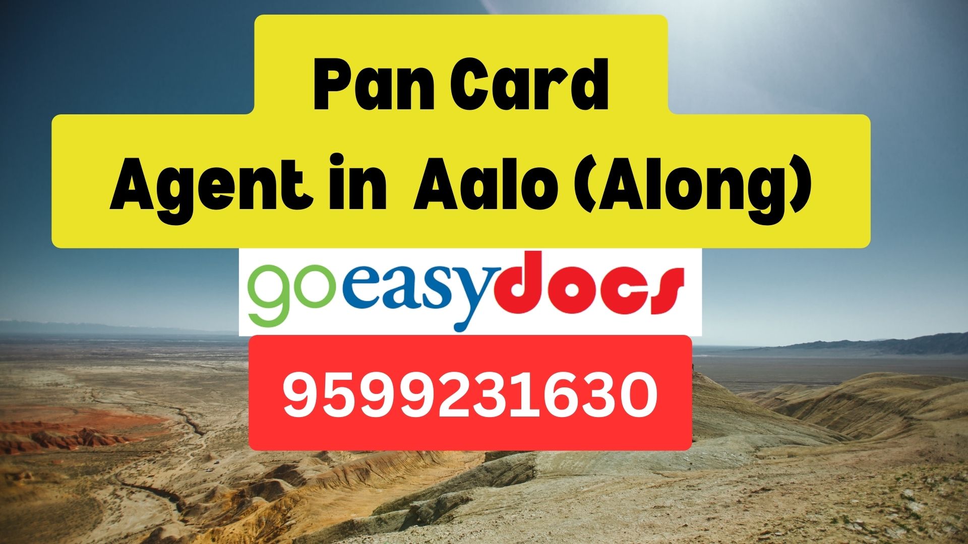 Pan Card Agent Consultant in Aalo (Along)  8851415812