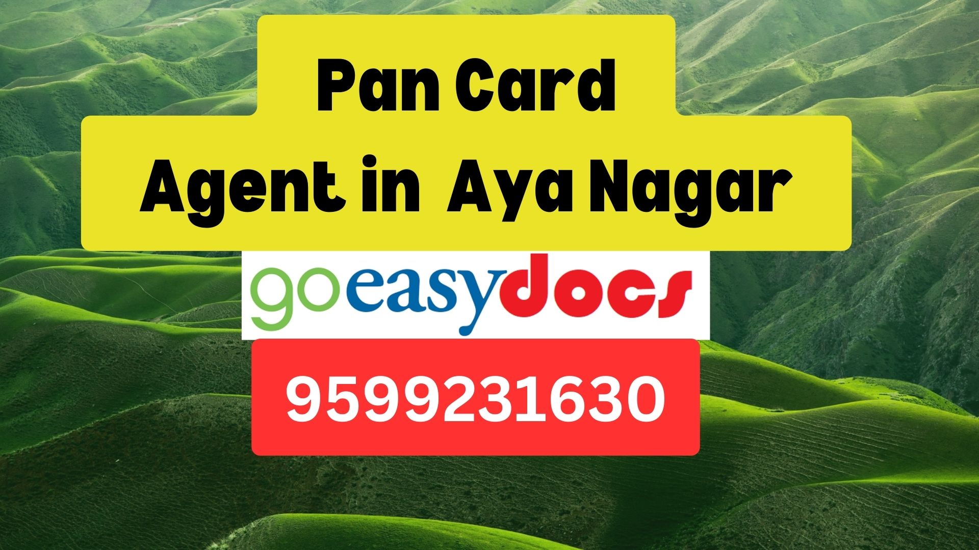 Pan Card Agent Consultant in Aya Nagar 8851415812