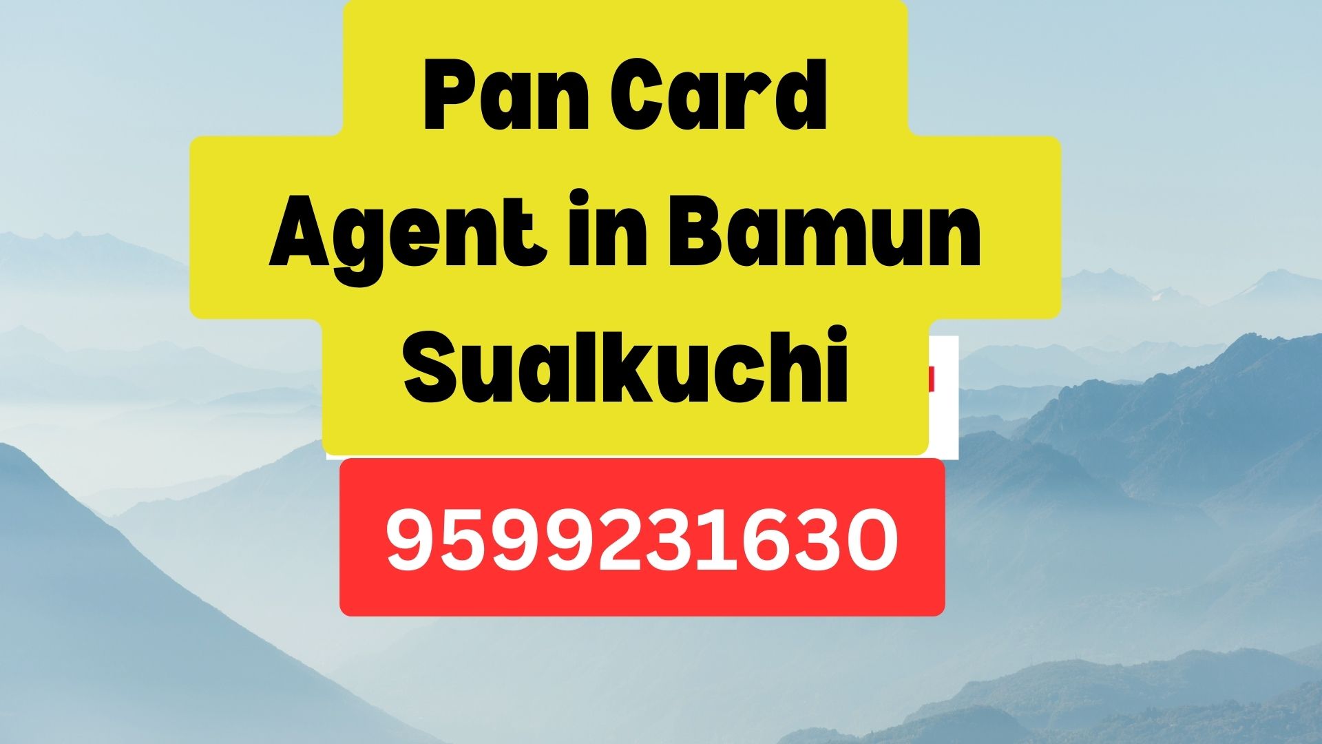 Pan Card Agent Consultant in Bamun Sualkuchi  8851415812