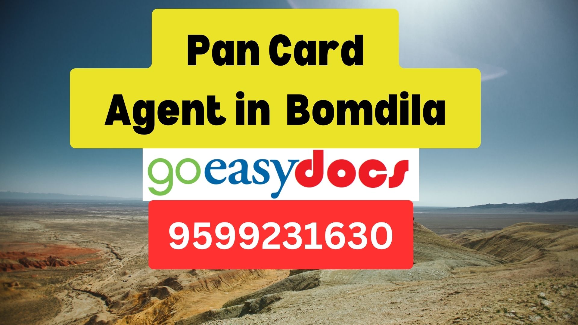 Pan Card Agent Consultant in Bomdila  8851415812