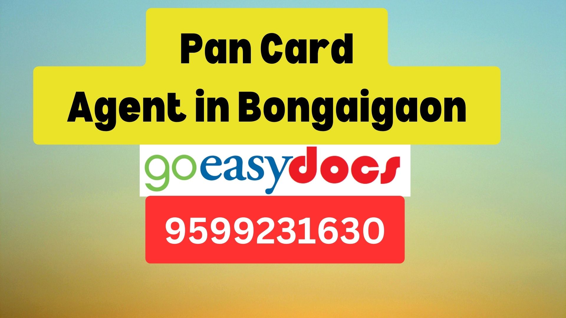 Pan Card Agent Consultant in Bongaigaon  8851415812