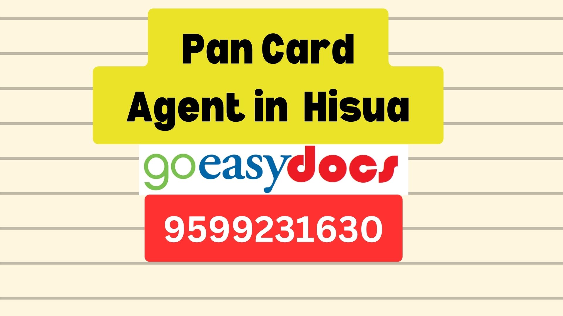 Pan Card Agent Consultant in Hisua  8851415812