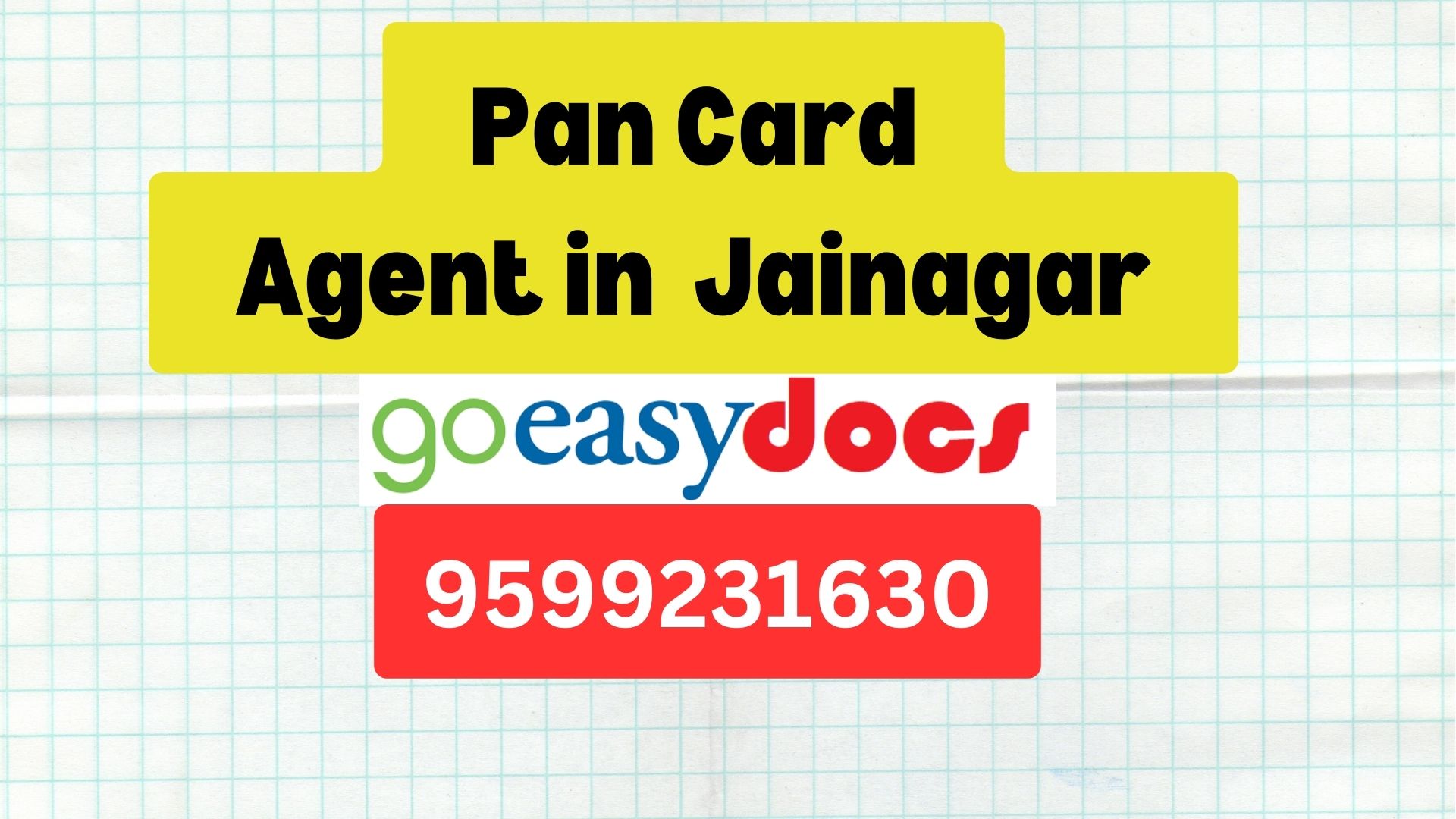 Pan Card Agent Consultant in Jainagar  8851415812