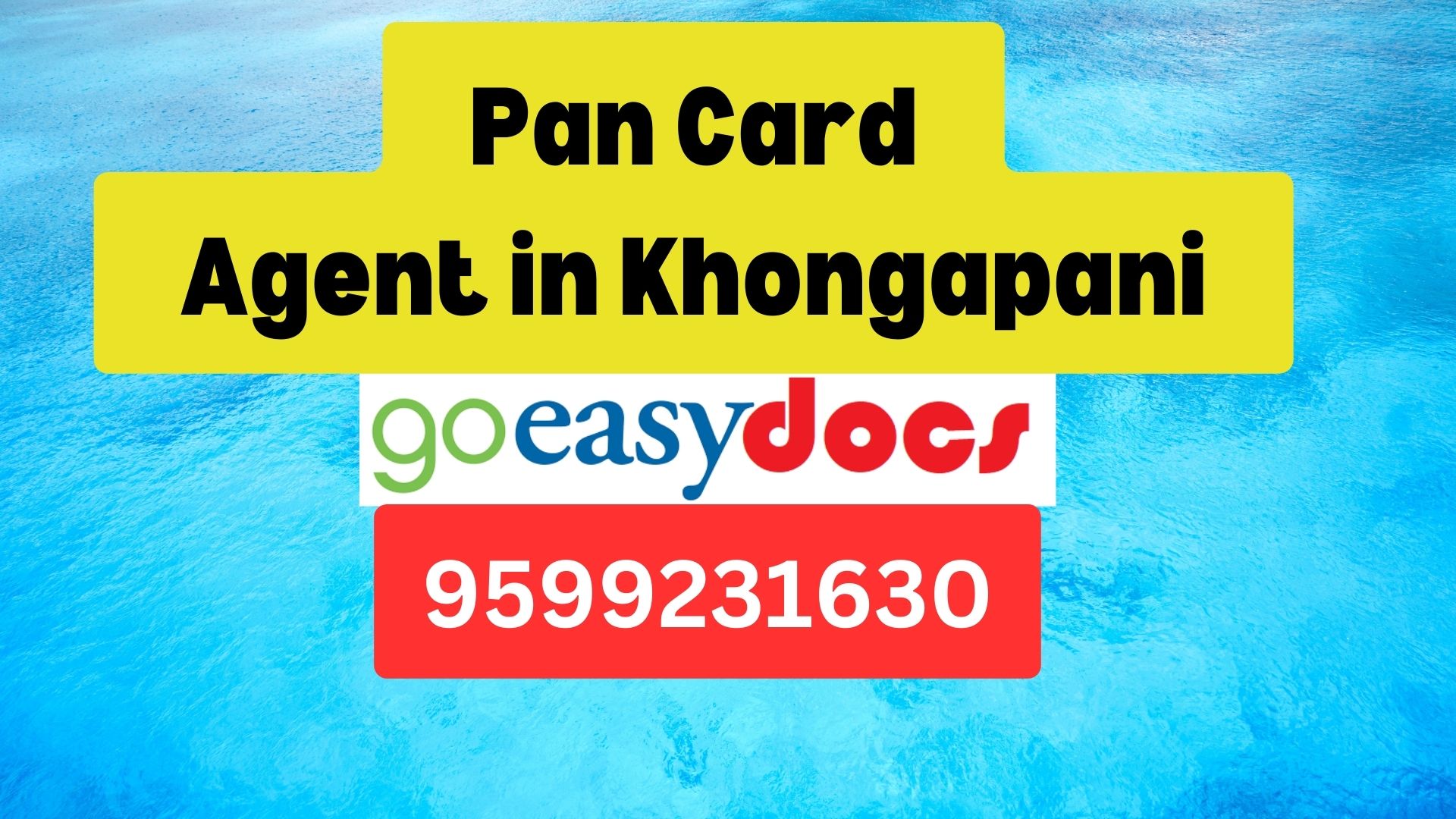 Pan Card Agent Consultant in Khongapani 8851415812