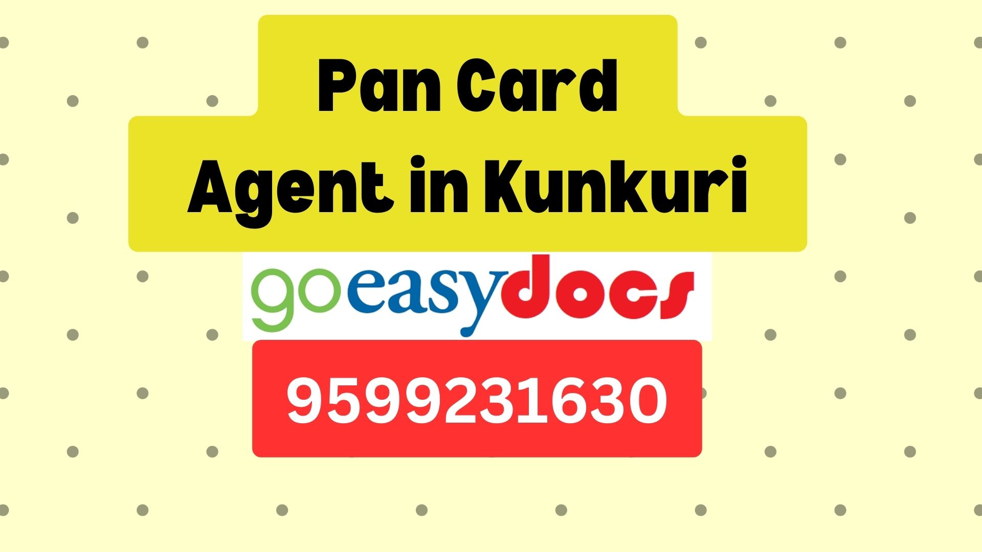 Pan Card Agent Consultant in Kunkuri 8851415812