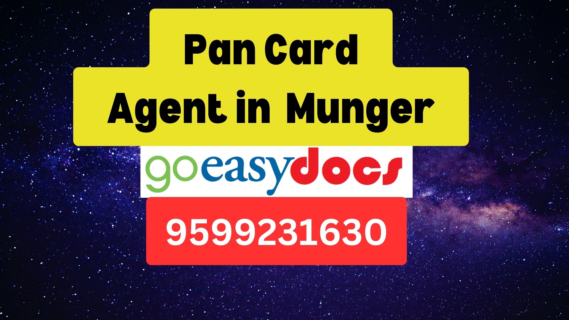 Pan Card Agent Consultant in Munger   8851415812