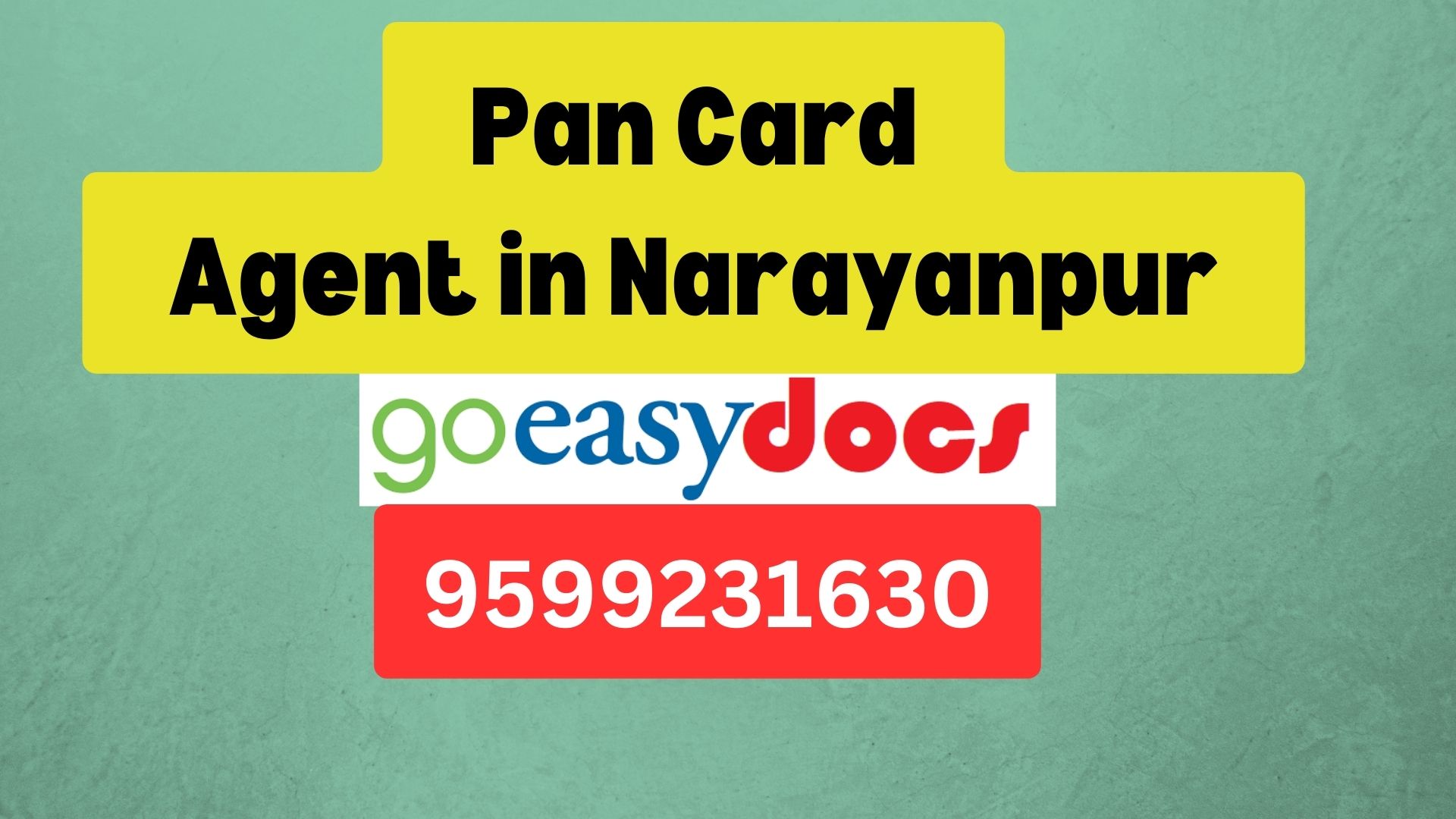 Pan Card Agent Consultant in Narayanpur 8851415812