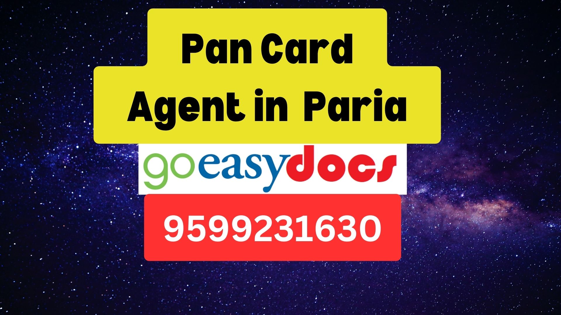 Pan Card Agent Consultant in Paria  8851415812