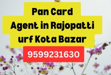 Pan Card Agent Consultant in Rajopatti urf Kota Bazar 8851415812