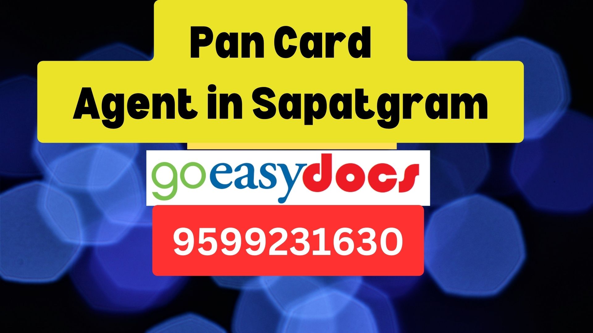 Pan Card Agent Consultant in Sapatgram  8851415812