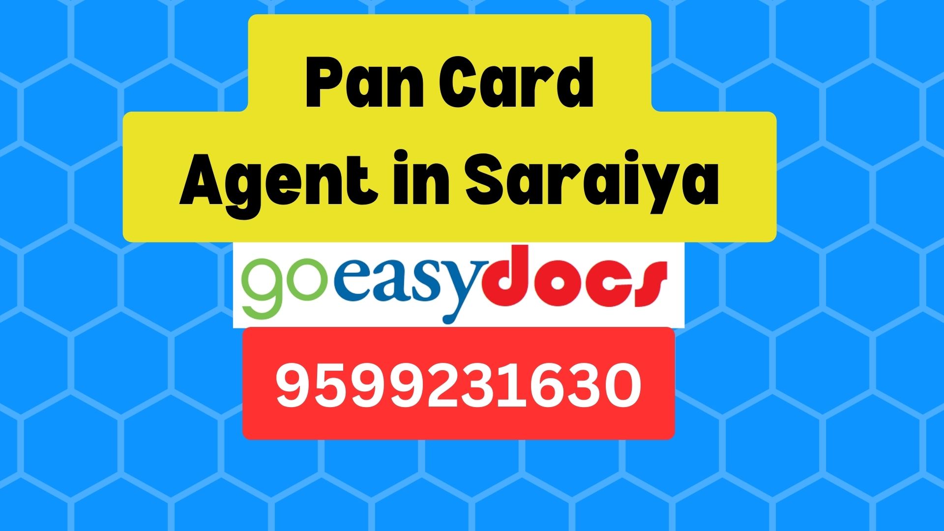 Pan Card Agent Consultant in Saraiya 8851415812