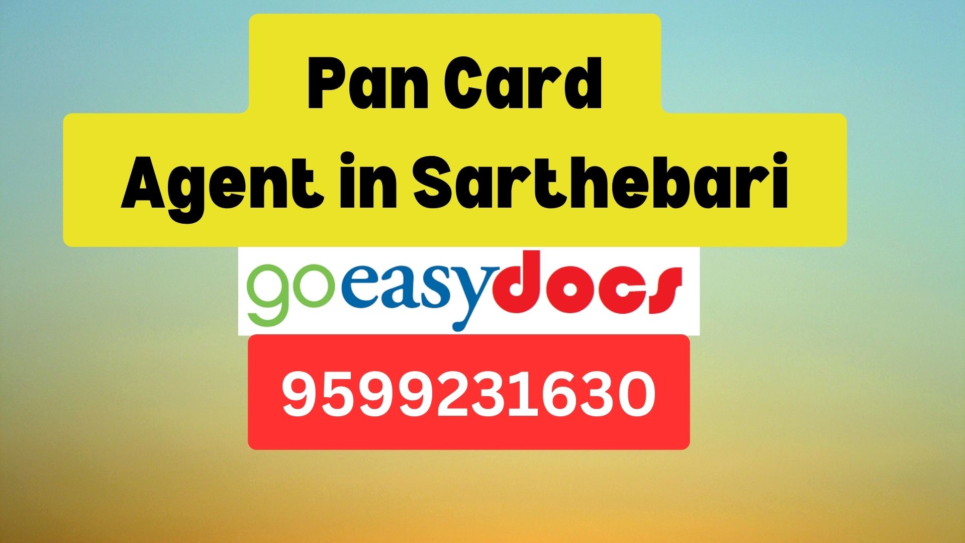 Pan Card Agent Consultant in Sarthebari  8851415812