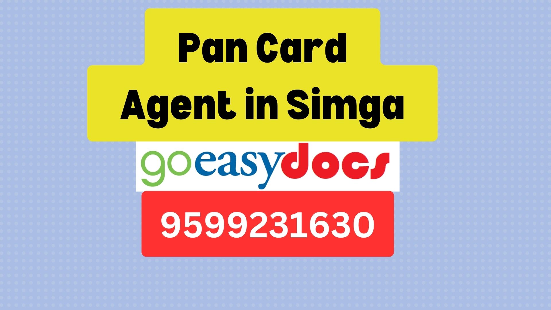 Pan Card Agent Consultant in Simga 8851415812