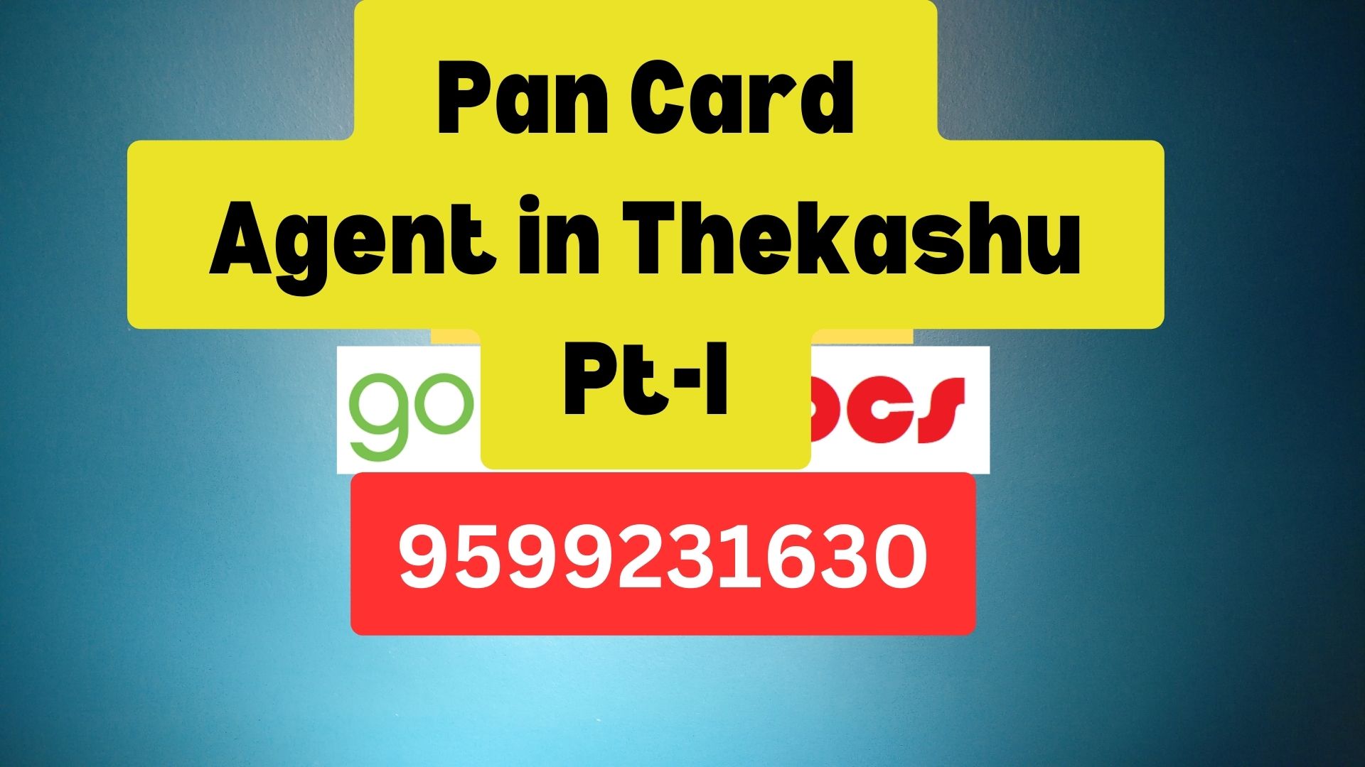 Pan Card Agent Consultant in Thekashu Pt-I  8851415812