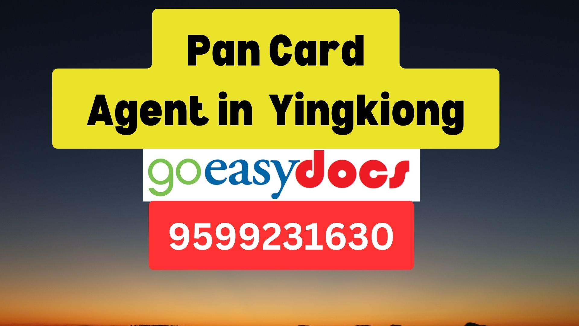 Pan Card Agent Consultant in Yingkiong  8851415812