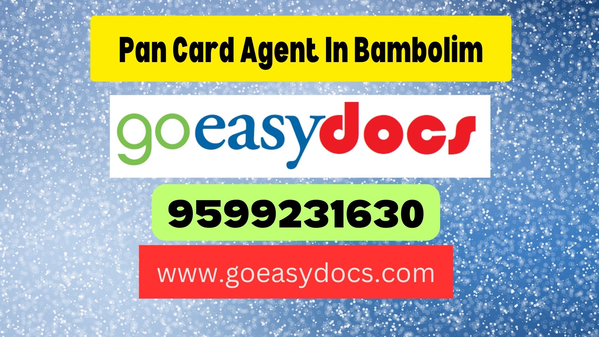 Pan Card Agent Consultant in Bambolim 8851415812
