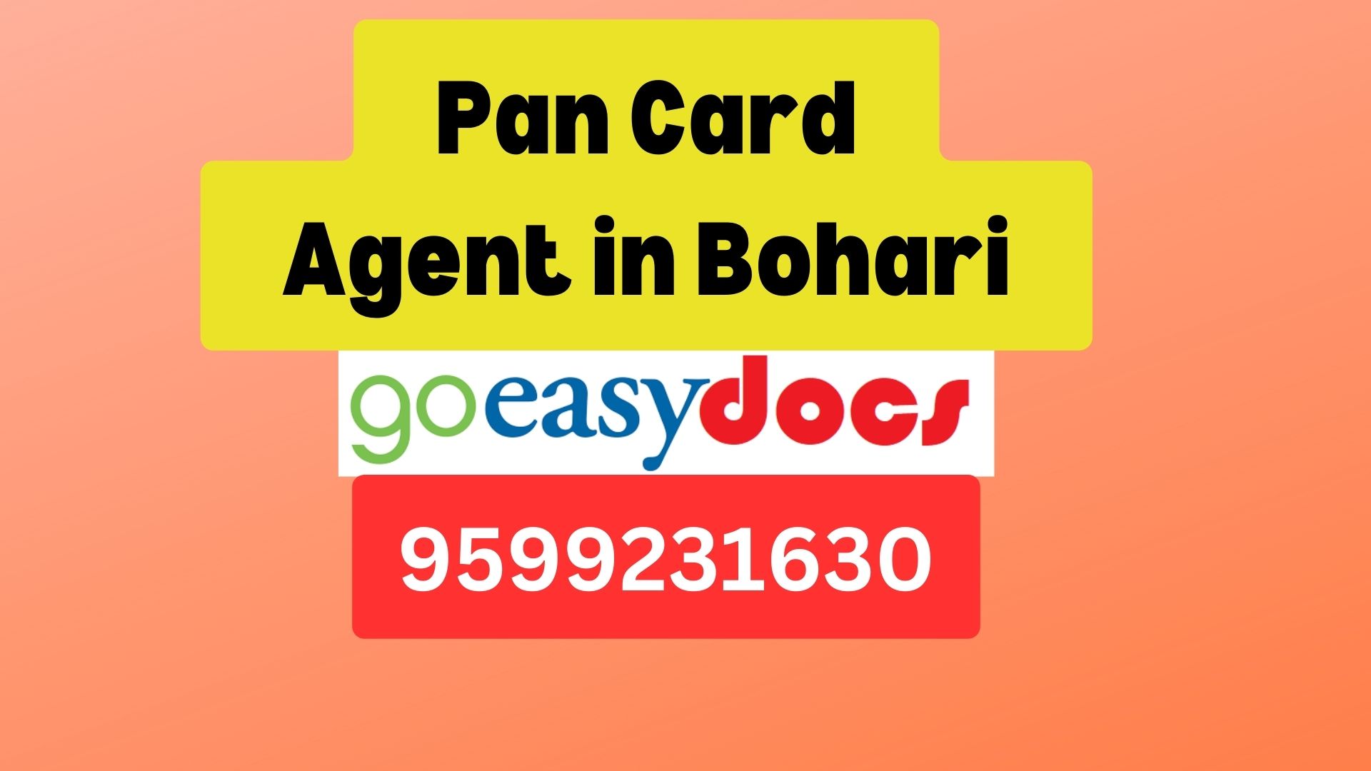 Pan Card Agent Consultant in Bohari  8851415812