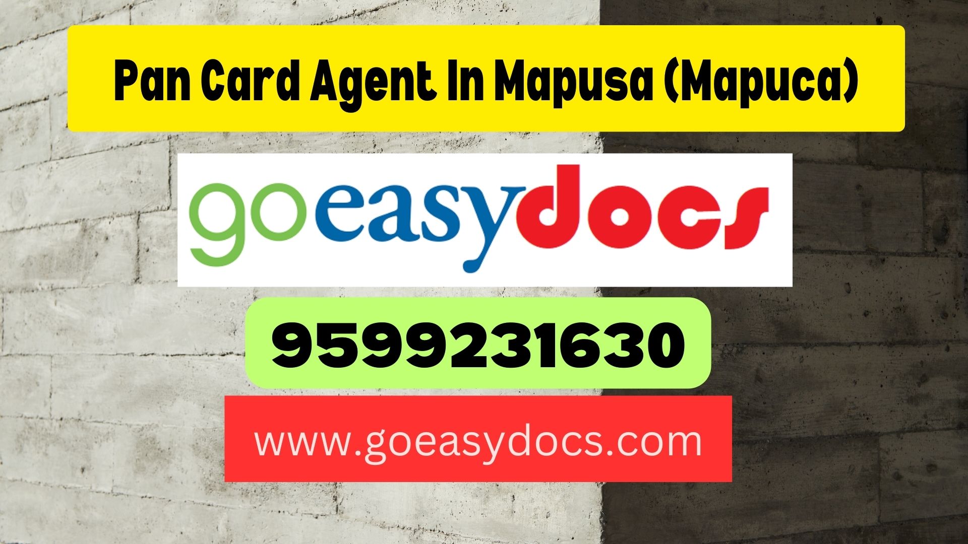 Pan Card Agent Consultant in Mapusa  8851415812