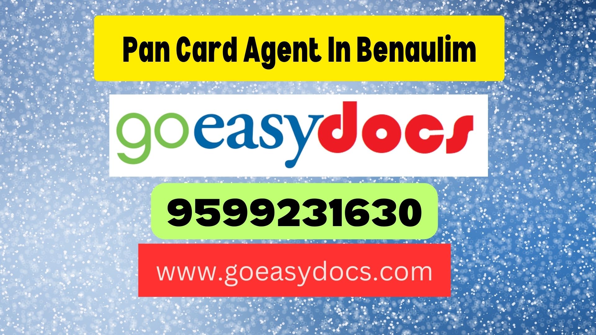 Pan Card Agent Consultant in Benaulim 8851415812