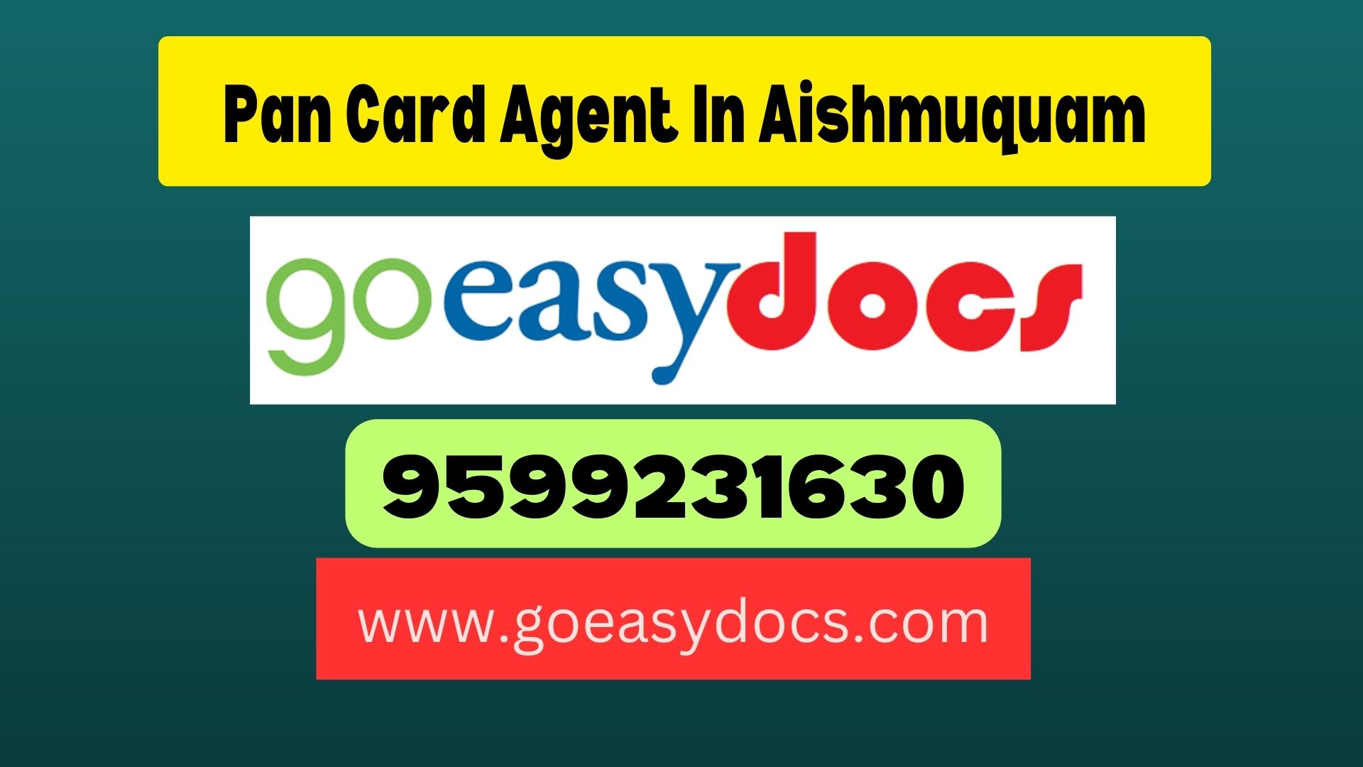 Pan Card Agent Consultant in Aishmuquam 8851415812