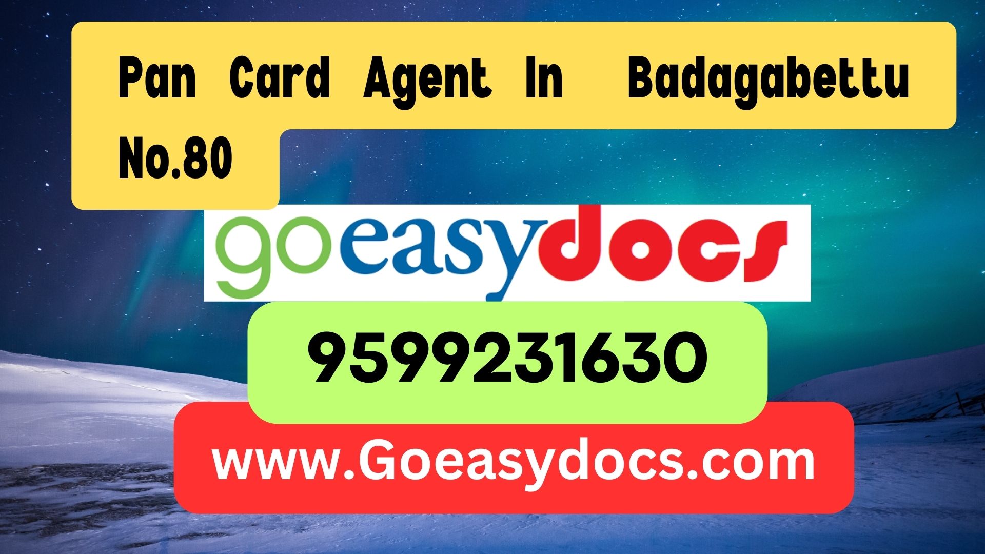 Pan Card Agent Consultant in Badagabettu No.80 8851415812