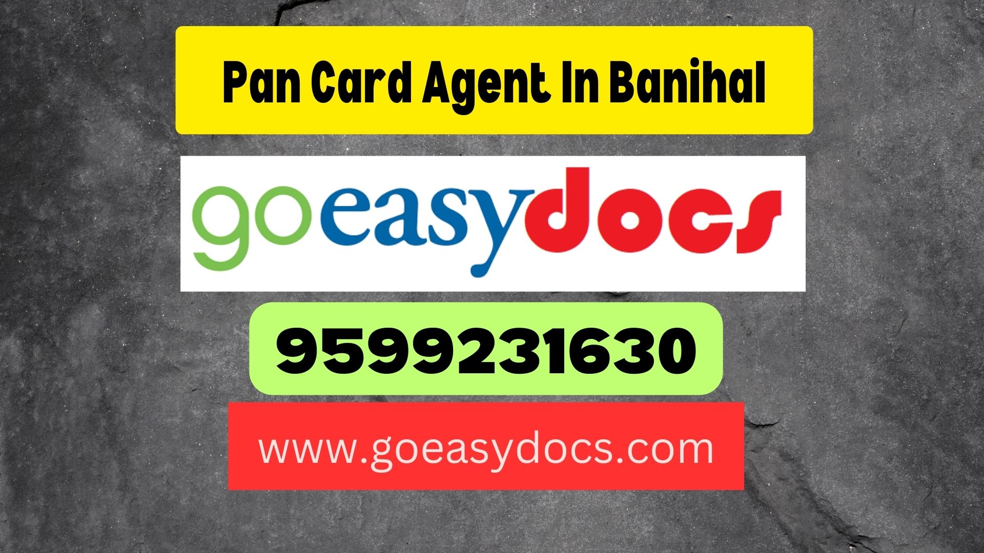 Pan Card Agent Consultant in Banihal 8851415812