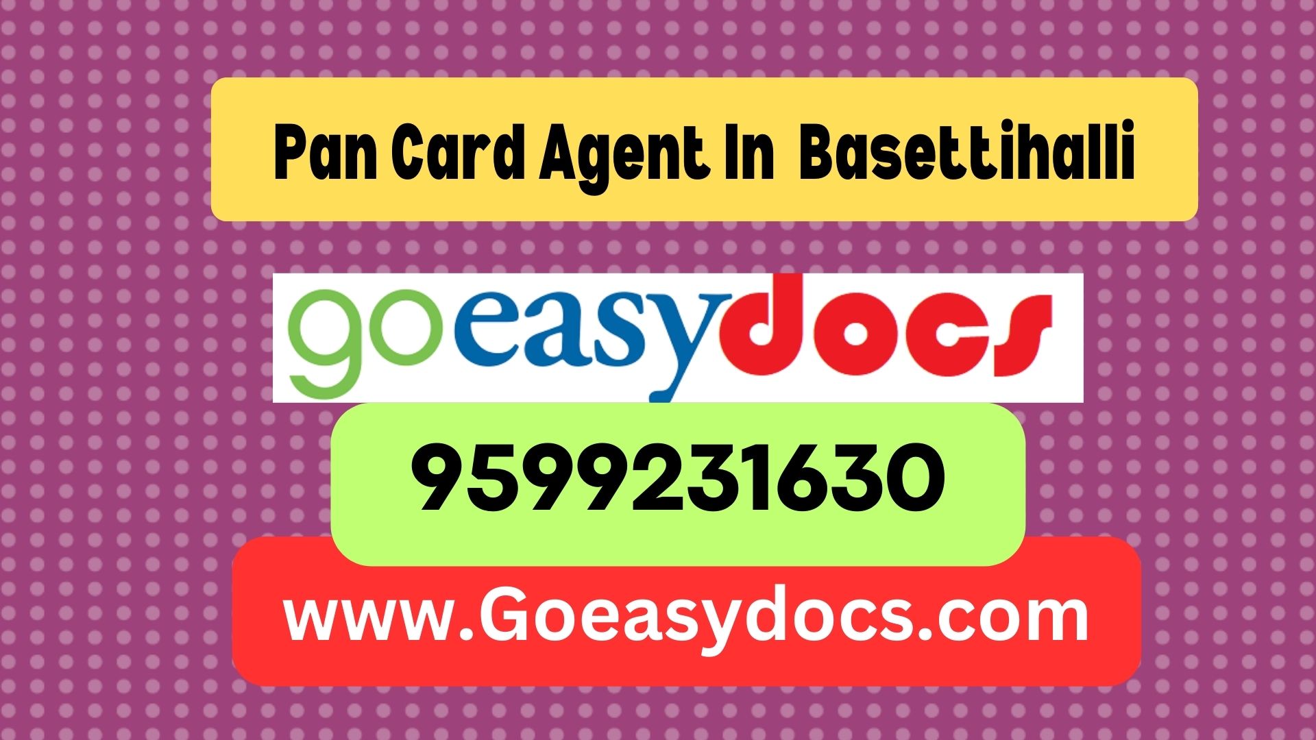 Pan Card Agent Consultant in Basettihalli 8851415812