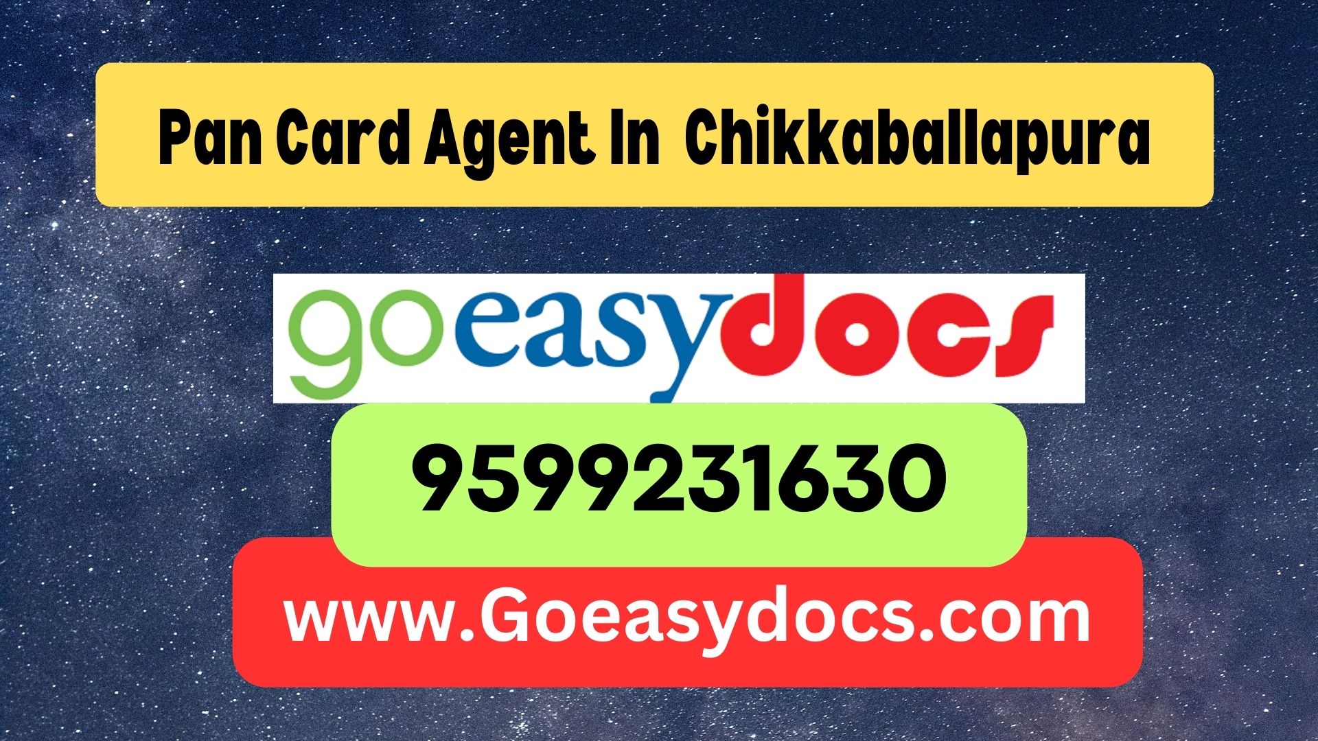 Pan Card Agent Consultant in Chikkaballapura  8851415812