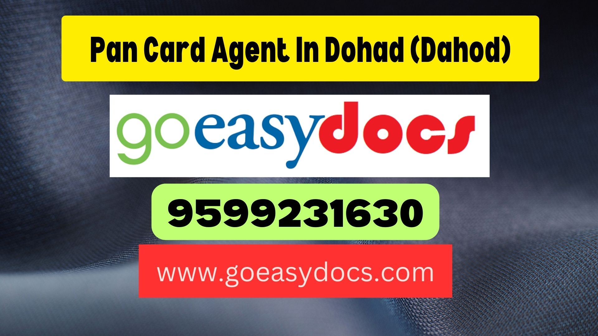 Pan Card Agent Consultant in Dohad  8851415812