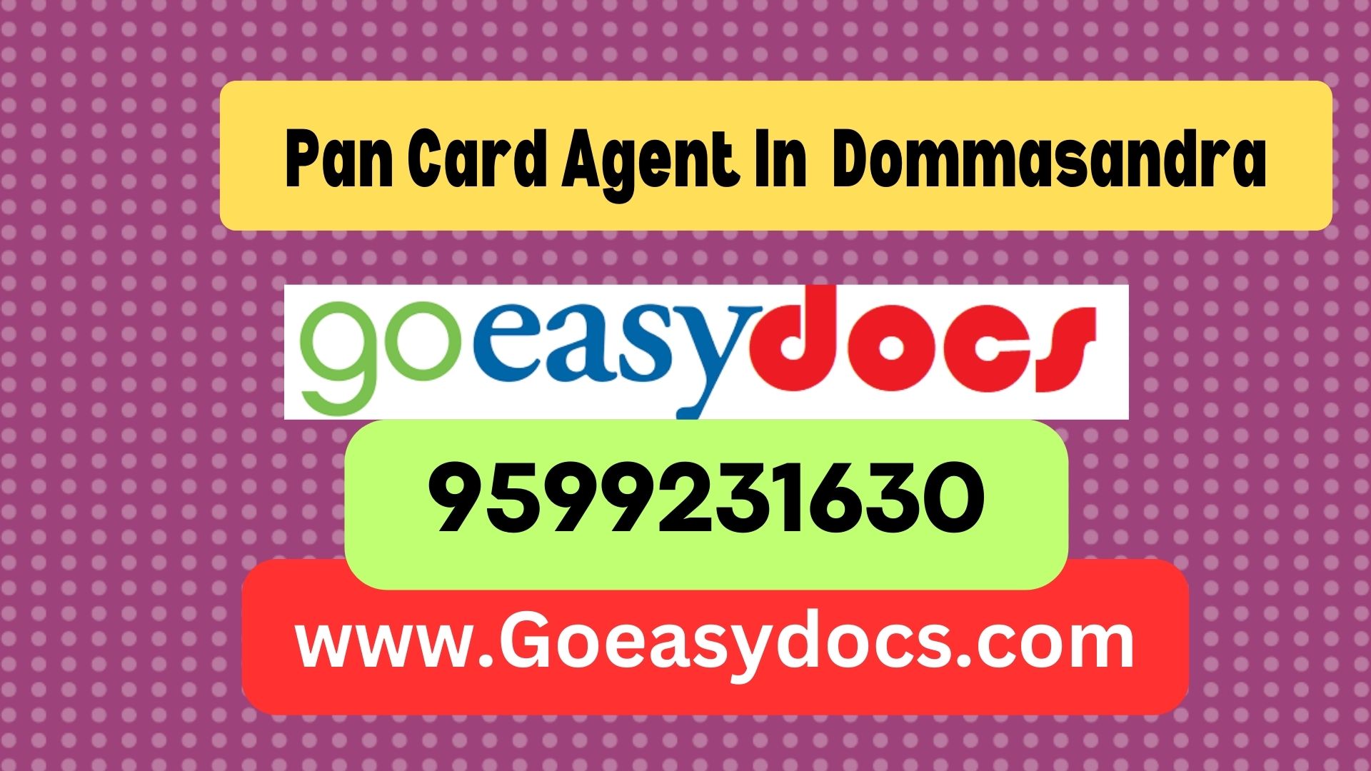 Pan Card Agent Consultant in Dommasandra 8851415812