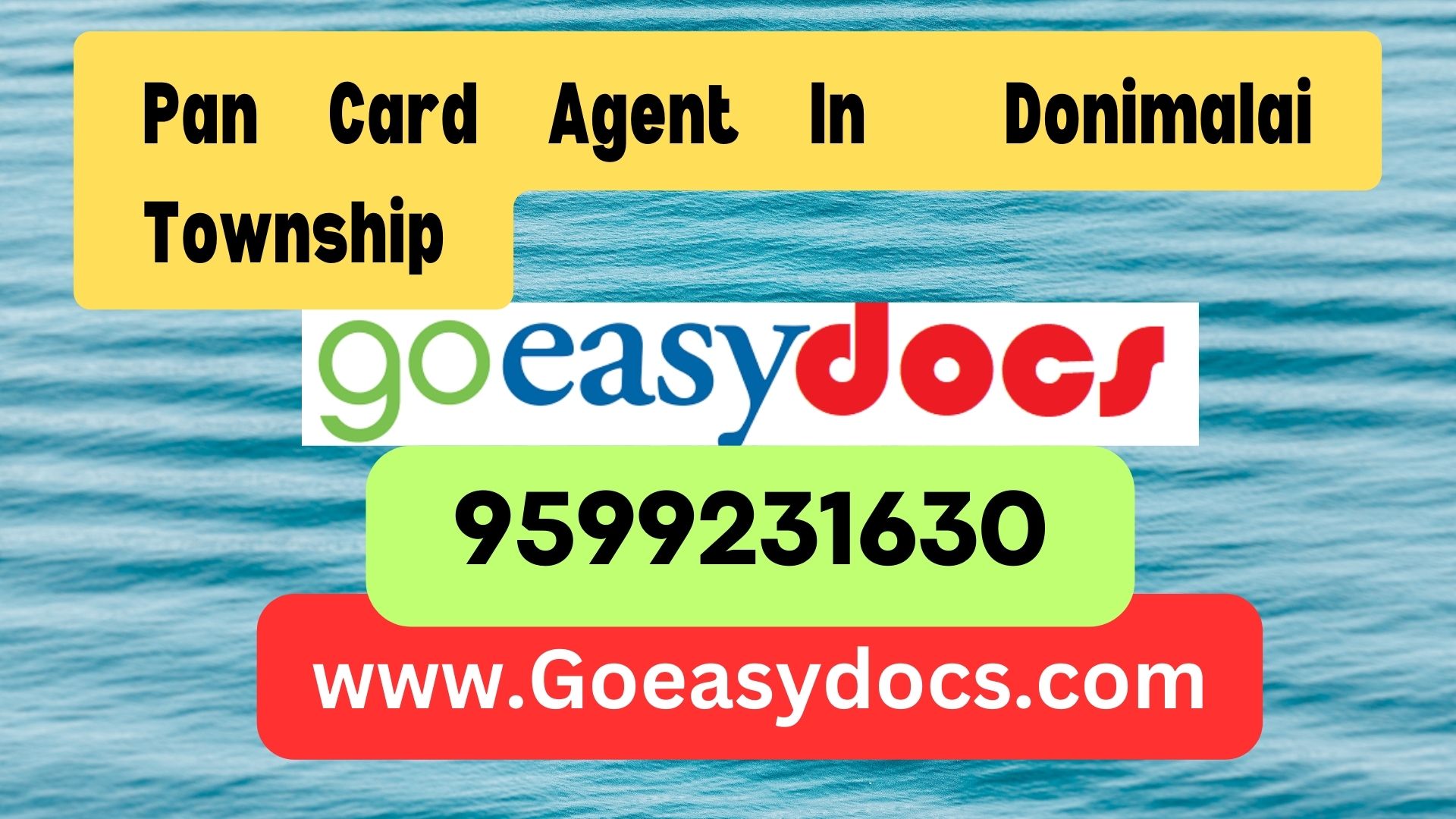 Pan Card Agent Consultant in Donimalai Township 8851415812