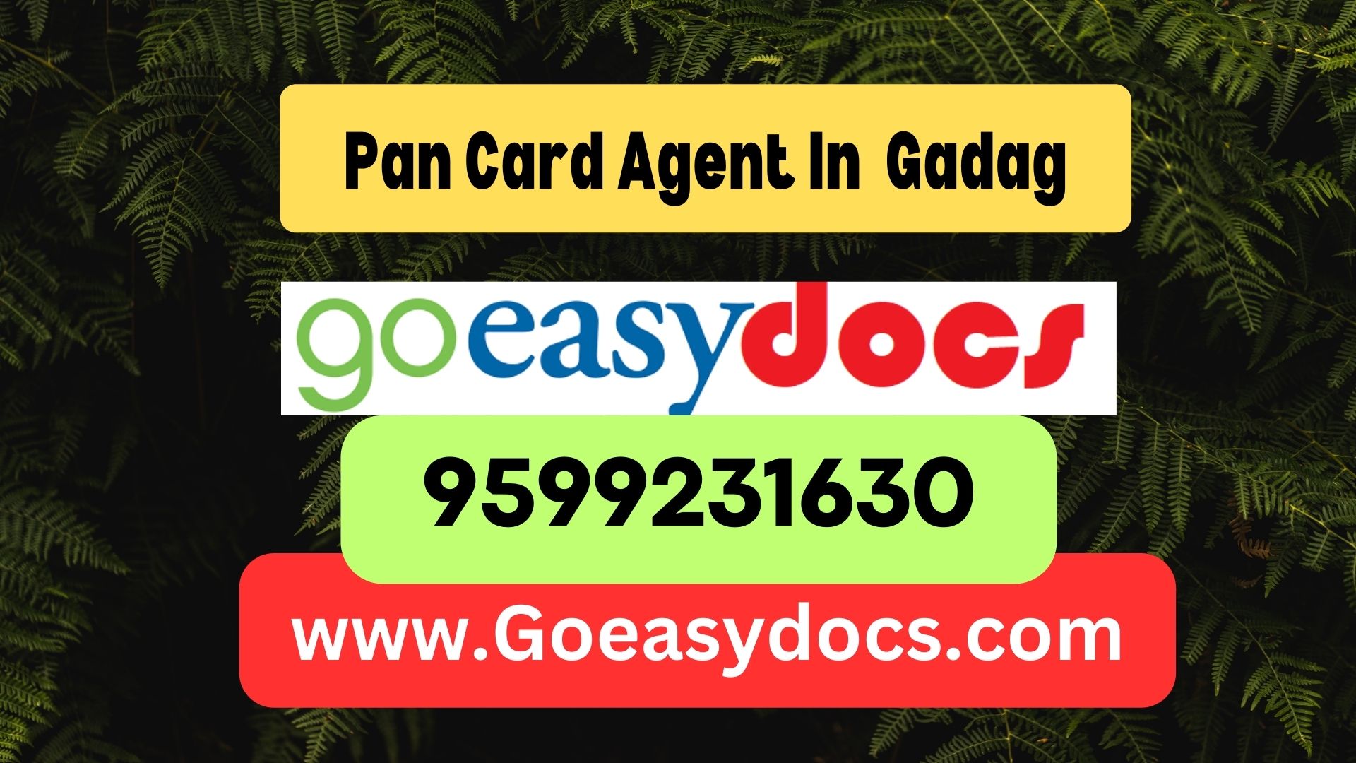 Pan Card Agent Consultant in Gadag 8851415812