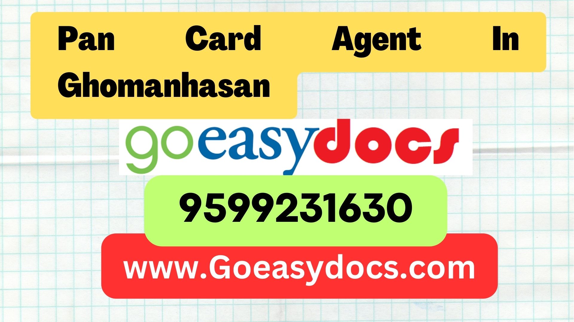 Pan Card Agent Consultant in Ghomanhasan 8851415812
