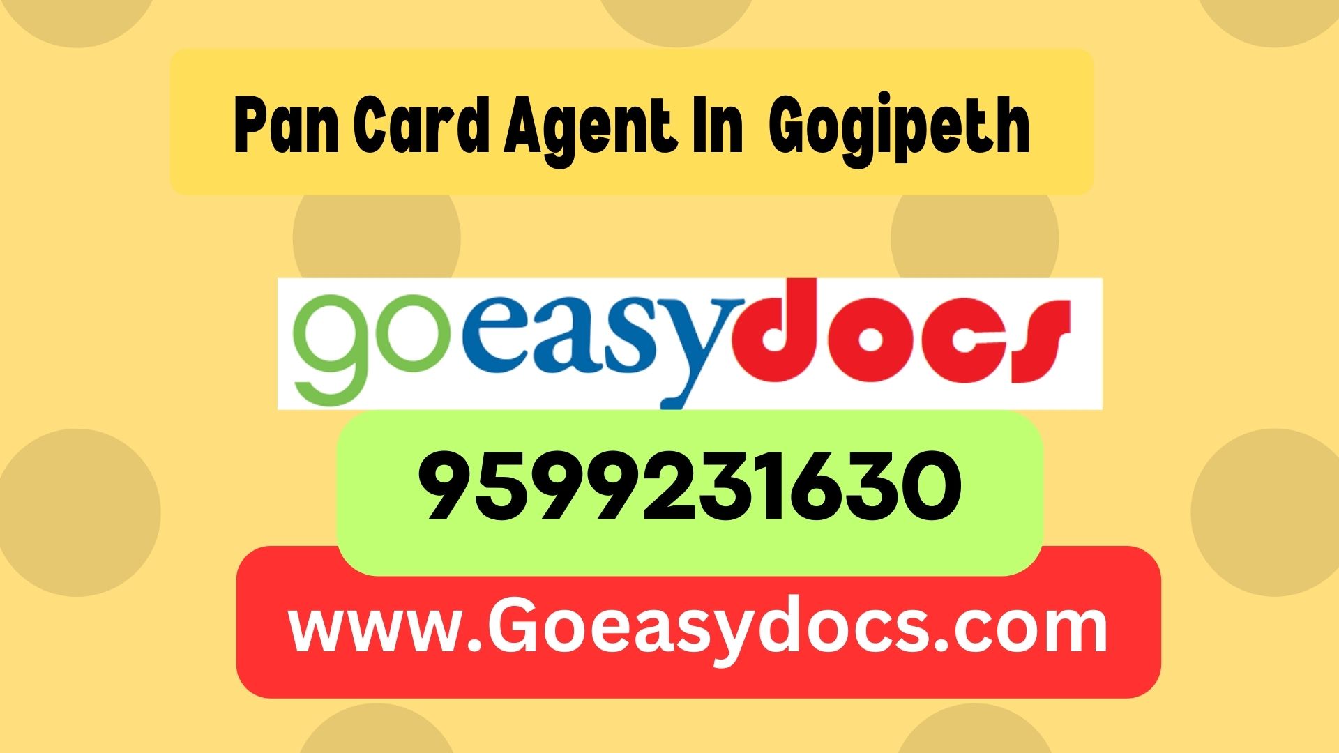 Pan Card Agent Consultant in Gogipeth 8851415812