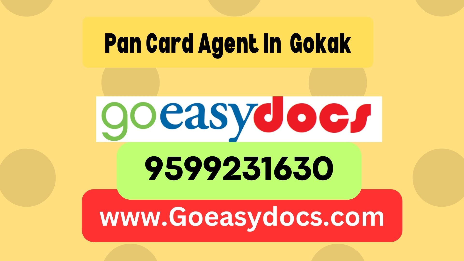 Pan Card Agent Consultant in Gokak 8851415812