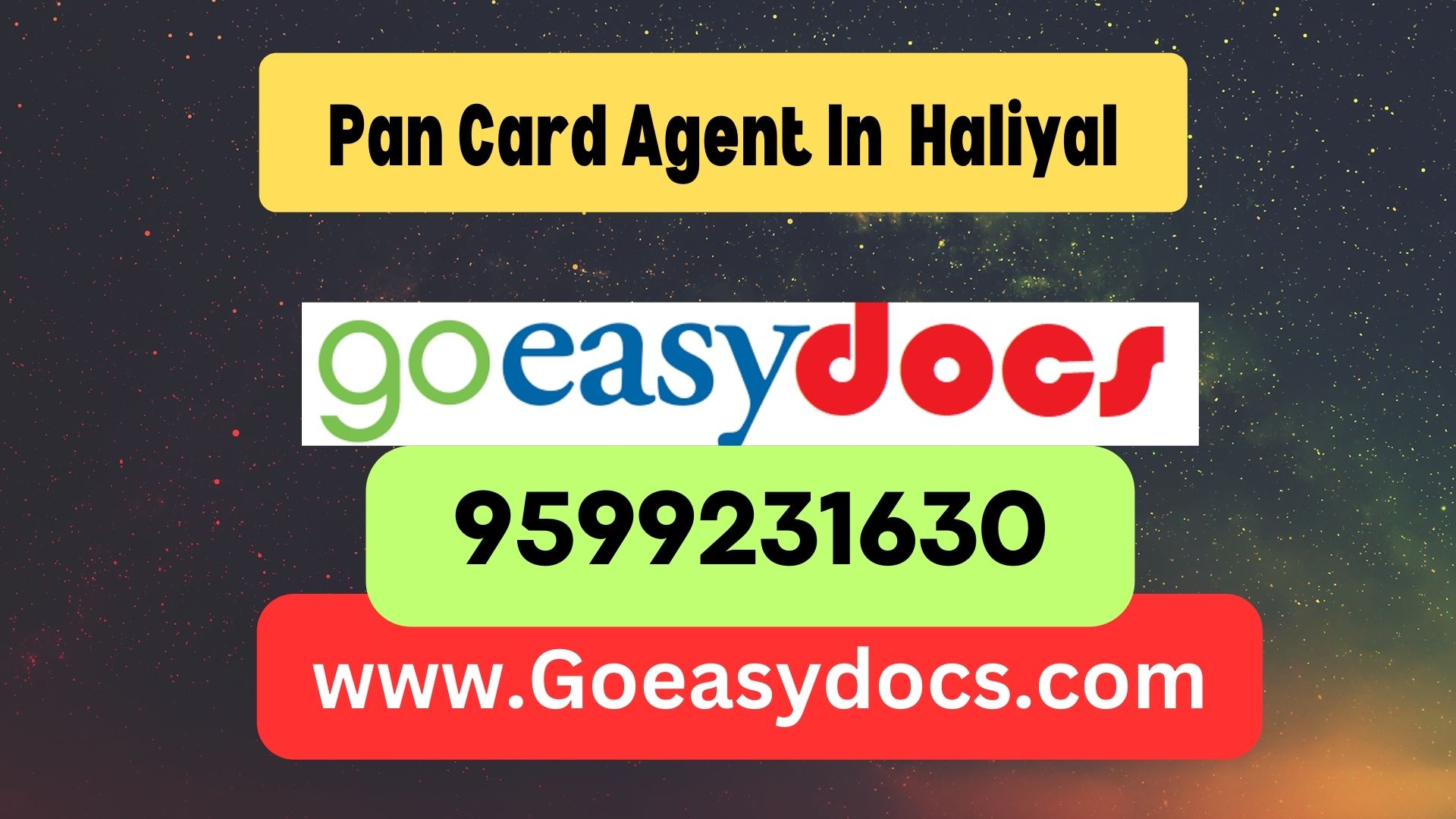 Pan Card Agent Consultant in Haliyal 8851415812