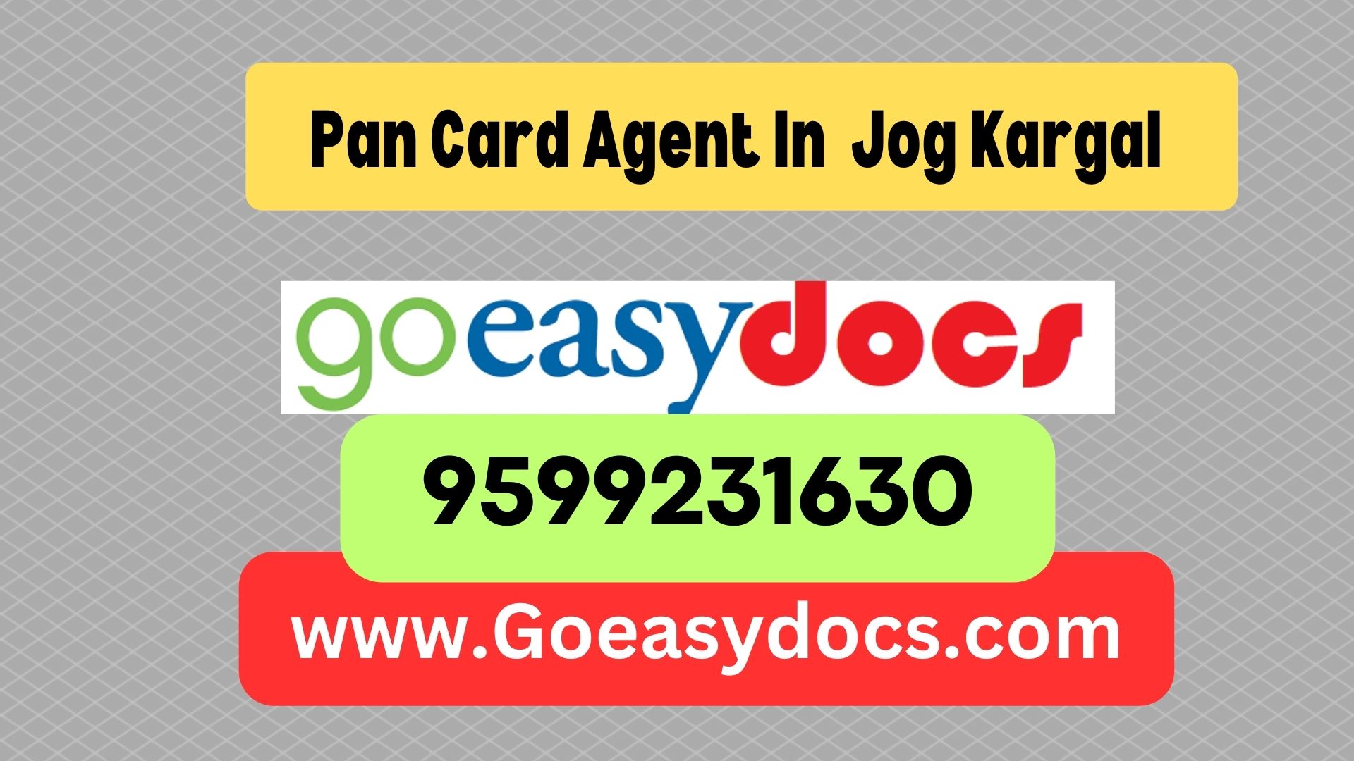 Pan Card Agent Consultant in Jog Kargal  8851415812
