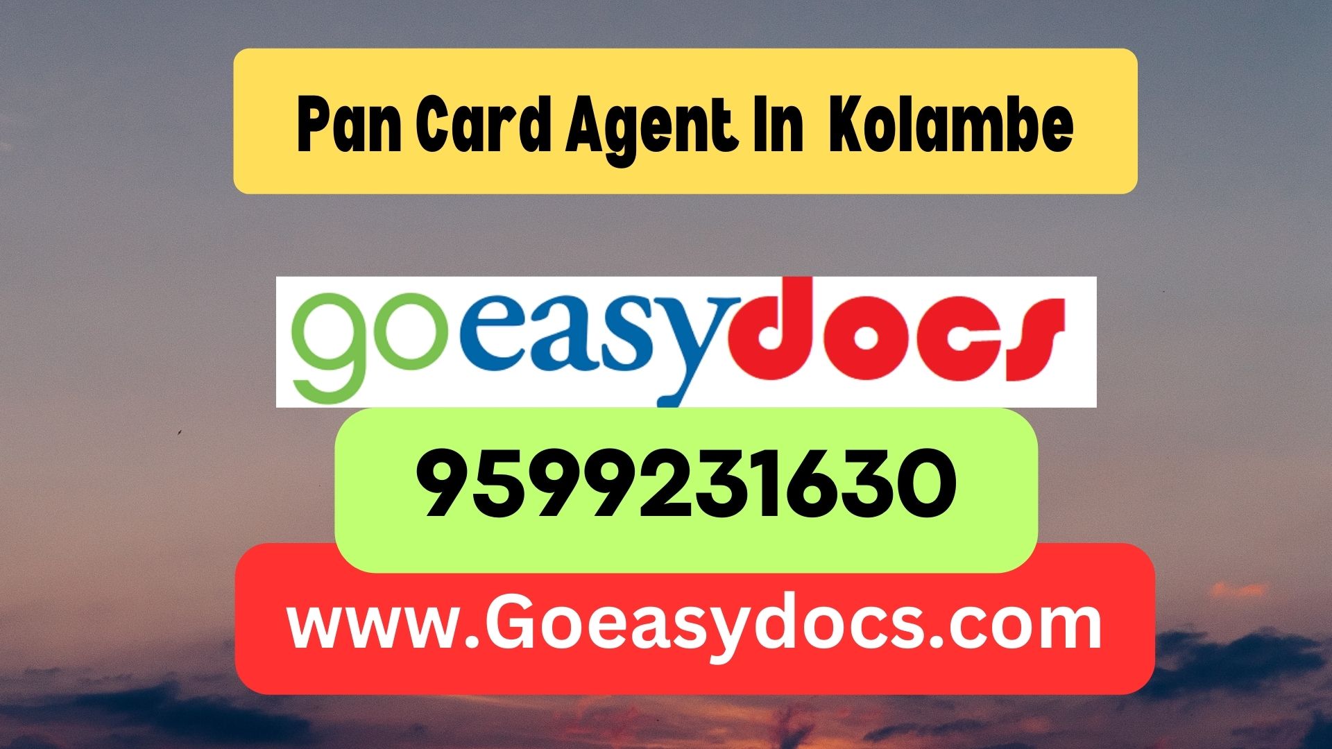 Pan Card Agent Consultant in Kolambe 8851415812