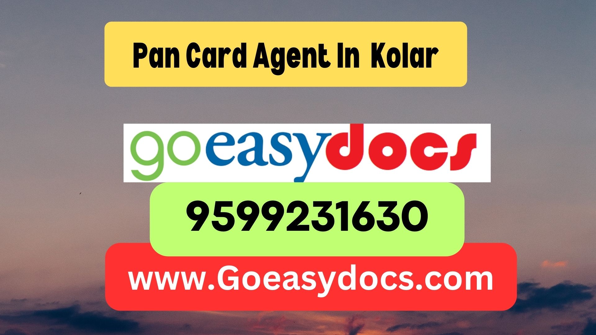 Pan Card Agent Consultant in Kolar 8851415812