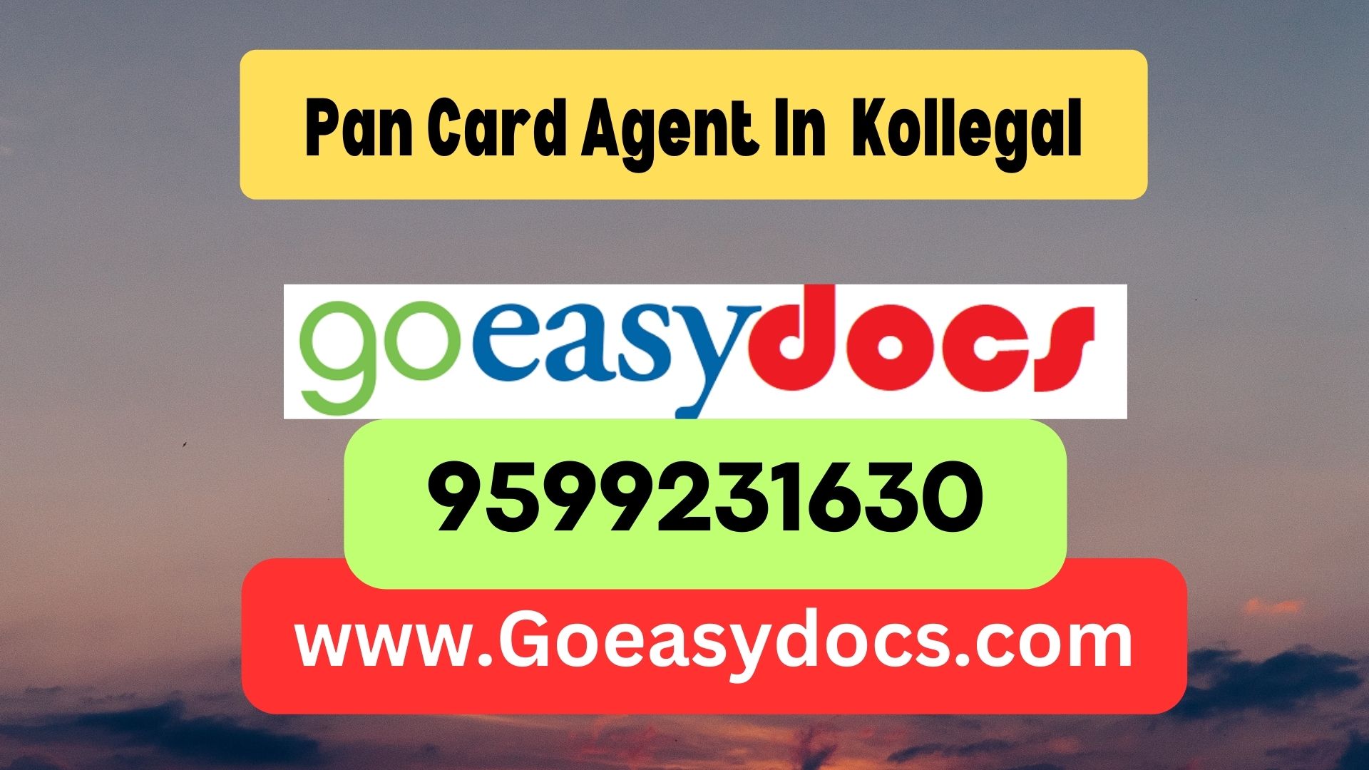 Pan Card Agent Consultant in Kollegal 8851415812