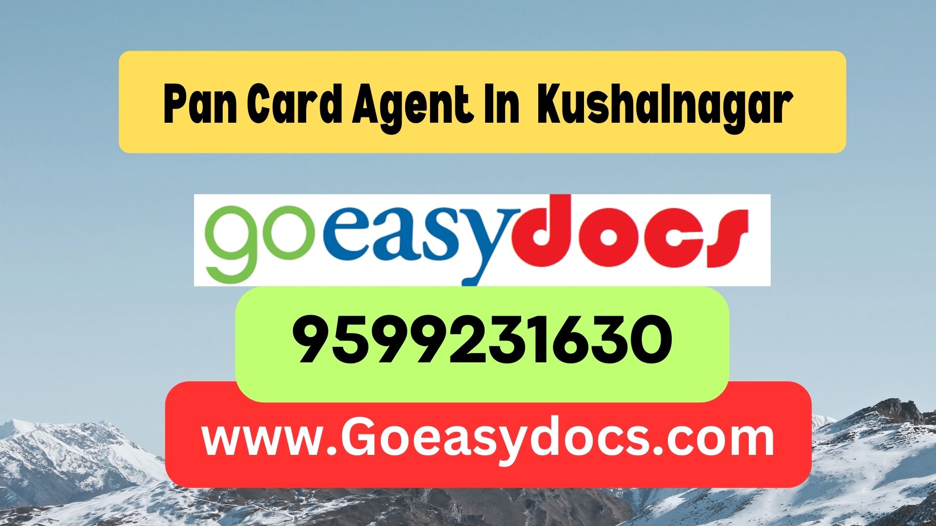 Pan Card Agent Consultant in Kushalnagar  8851415812