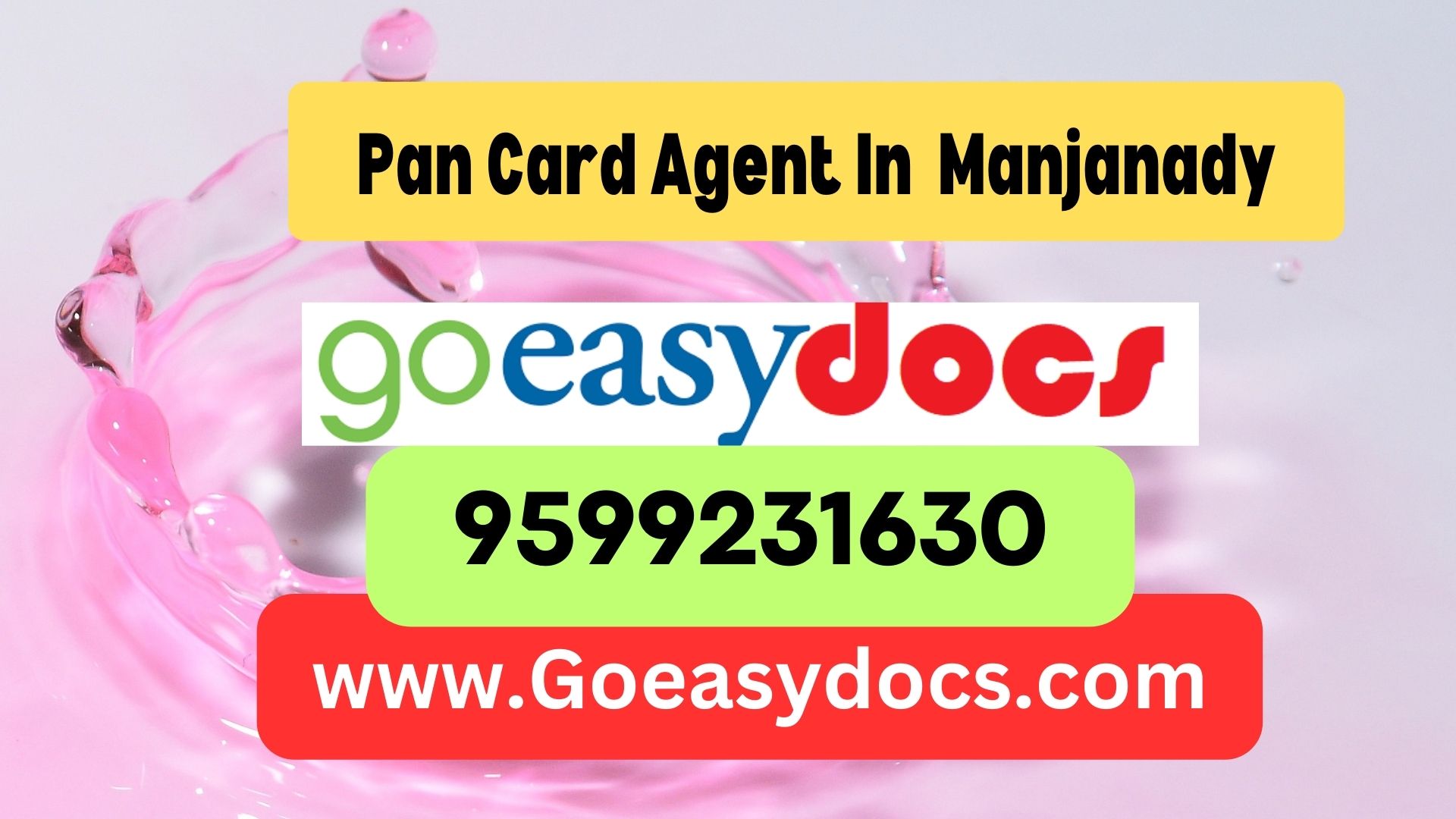 Pan Card Agent Consultant in Manjanady 8851415812